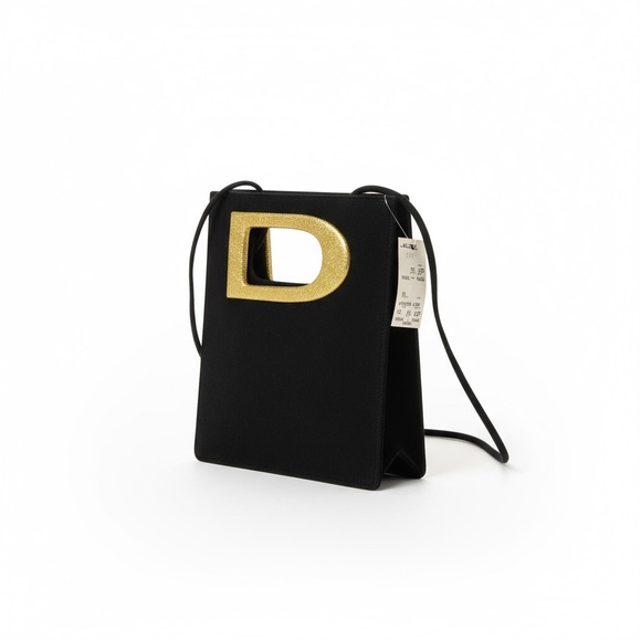 Donna Karan New York Vintage (1991) Black Suede Bag NWT - Picture 1 of 10